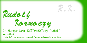 rudolf kormoczy business card